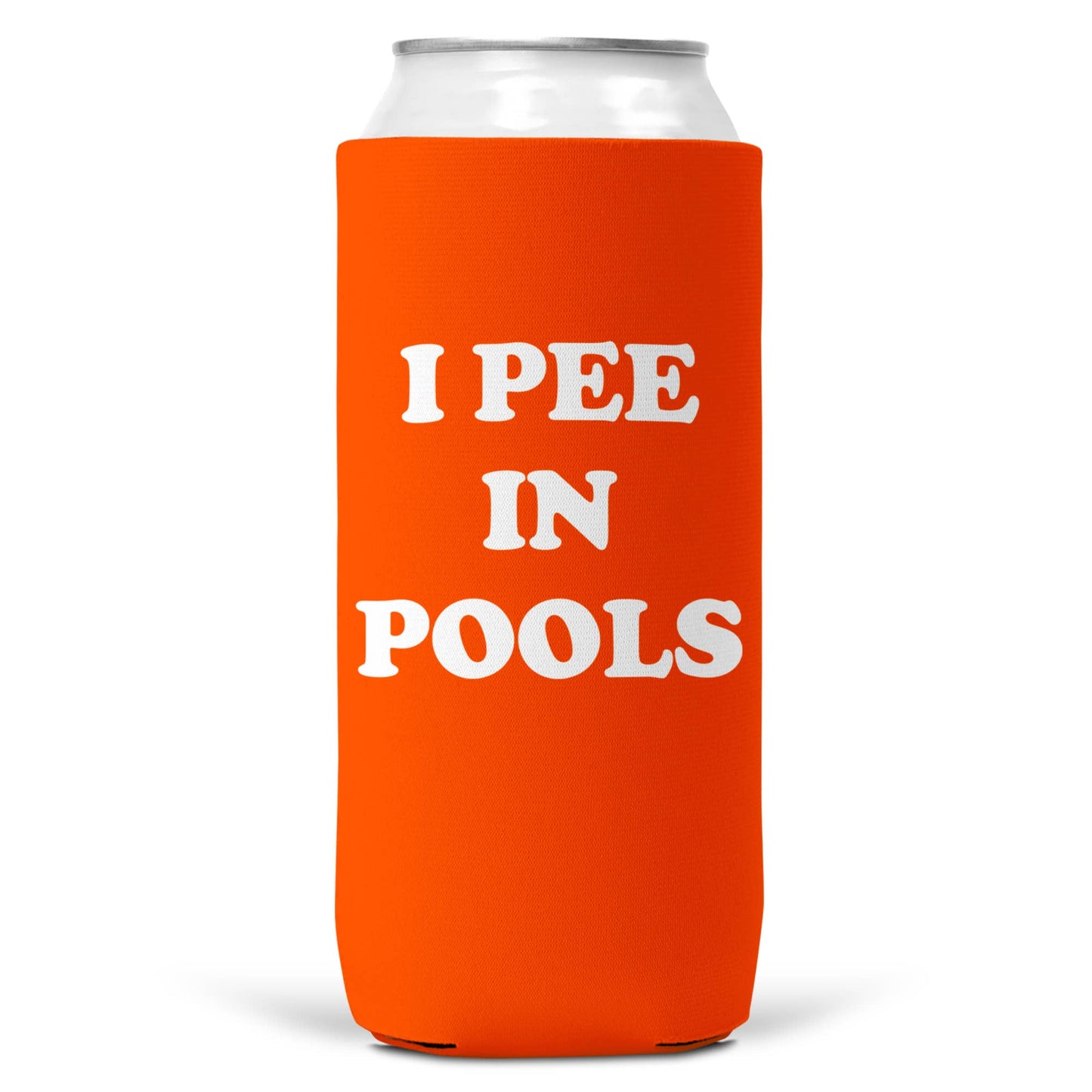 I Pee In Pools SLIM CAN Coozie/ Cooler Can Koozie-4