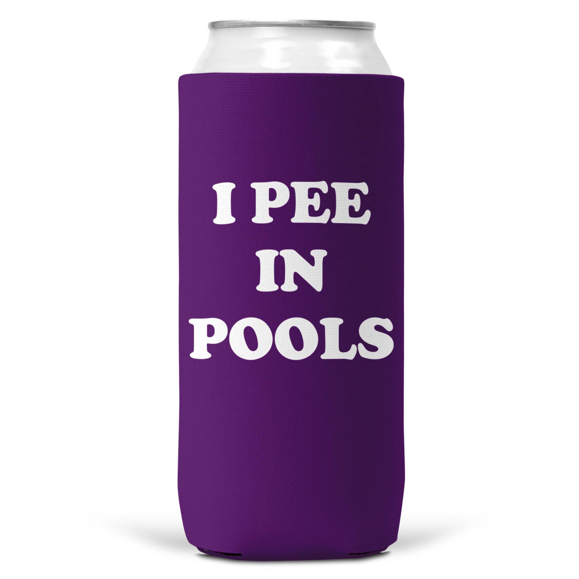 I Pee In Pools SLIM CAN Coozie/ Cooler Can Koozie-3