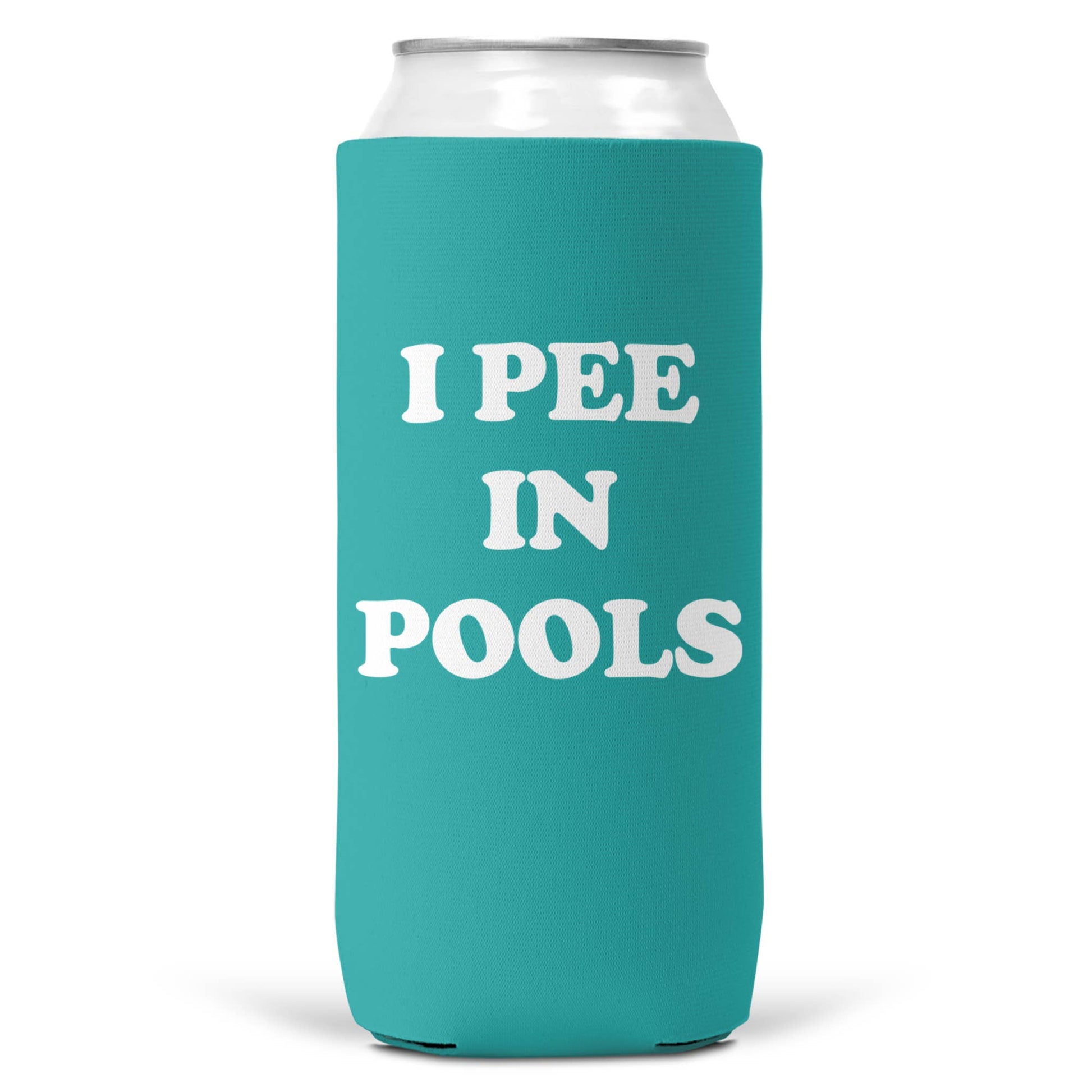 I Pee In Pools SLIM CAN Coozie/ Cooler Can Koozie-2