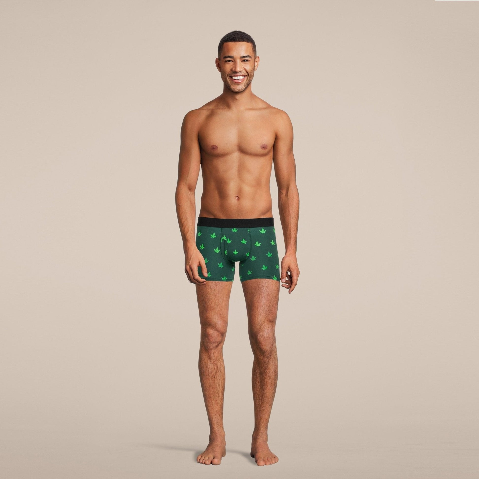 Men's Weed Boxer Brief Underwear with Pouch-1