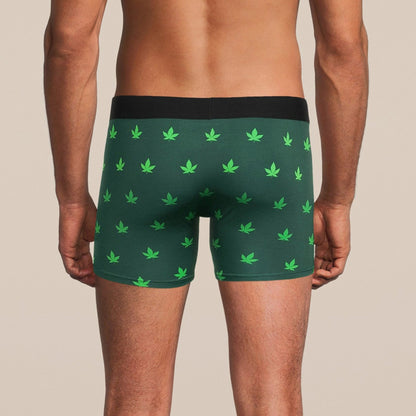 Men's Weed Boxer Brief Underwear with Pouch-2